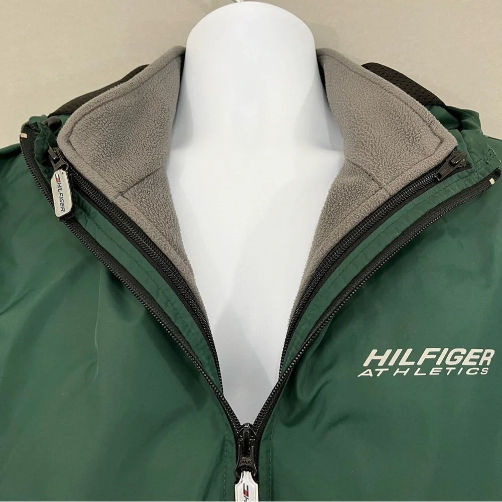 Tommy Hilfiger Athletics Green Zipper Lined Windbreaker Jacket
